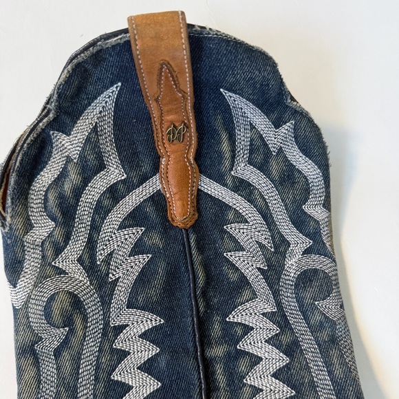 DAN POST WOMEN'S DENIM DARLIN' TALL WESTERN BOOTS - SNIP TOE - Picture 5 of 8